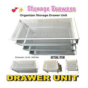 🛑ORGANIZER Panels ➕ DRAWER UNIT Sturdy STORAGE Classic Mesh CART 💸BUY NOW‼️